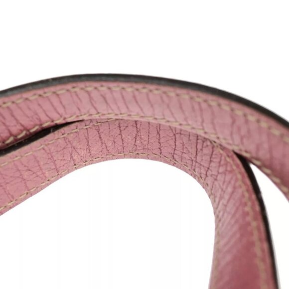 GUCCI Logo GG Pattern Shoulder Tote Bag Canvas Leather Brown Pink Italy - Picture 7 of 16